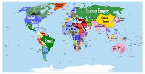 Key Principles of MAP Map Of World In 1900